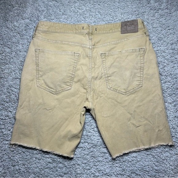 Abercrombie and Fitch Shorts Mens 33 Cut Offs Corduroy Raw Hem Frayed Stretch - Picture 5 of 5